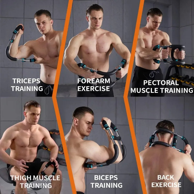 PowerBar Pro Max – Adjustable Spring Arm, Chest & Forearm Strength Trainer