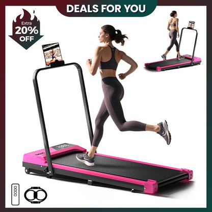 QuietGlide Electric Treadmill Pro - with Handrail, Remote & LED Display