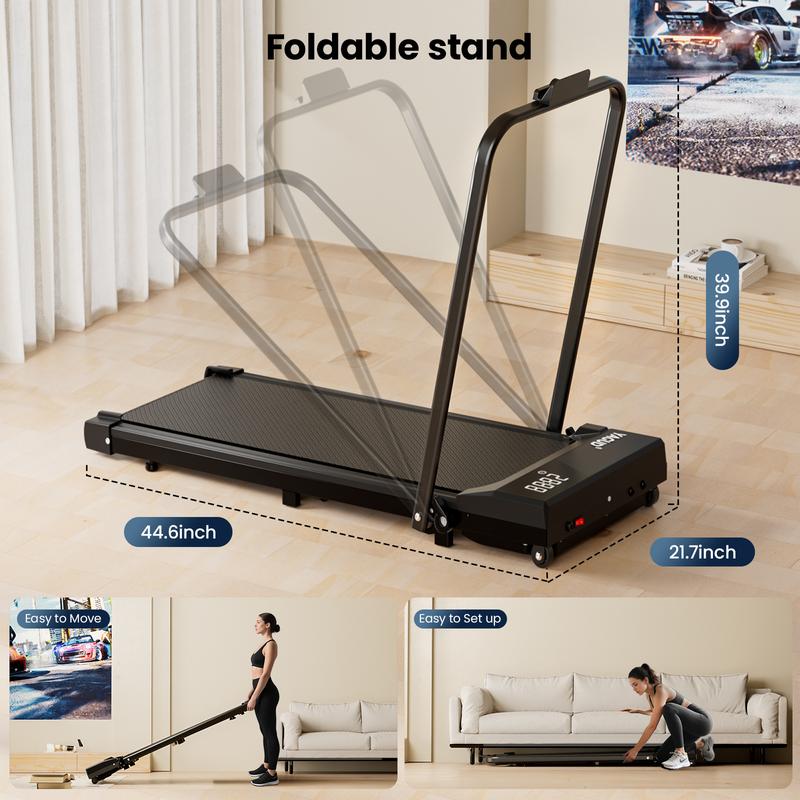 QuietGlide Electric Treadmill Pro - with Handrail, Remote & LED Display